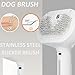 Renu Dog Brush - 3-in-1 Self-Cleaning Steamy Pet Brush for Dogs & Cats, Fresh Fur Shower Brush That Removes Loose Hair, Reduces Shedding, Grooming Tool for Long & Short Hair, Wet or Dry Use (White)