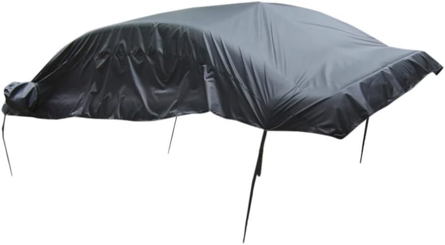 WINOMO Protector de cubierta de automóvil impermeable para medio cuerpo, protector de polvo de nieve, tamaño XL (negro)