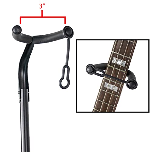 Chromacast Upright Guitar Stand 2-Tier Adjustable, Extended Height-Fits Acoustic, Electric, Bass, And Extreme Body Shaped Guitars, 3 Pack #TOP3