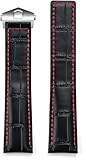 🔯 Compatible con TAG Heuer Monaco Carrera Aquarace Series Material: Genuine Leather.Total length 260mm
