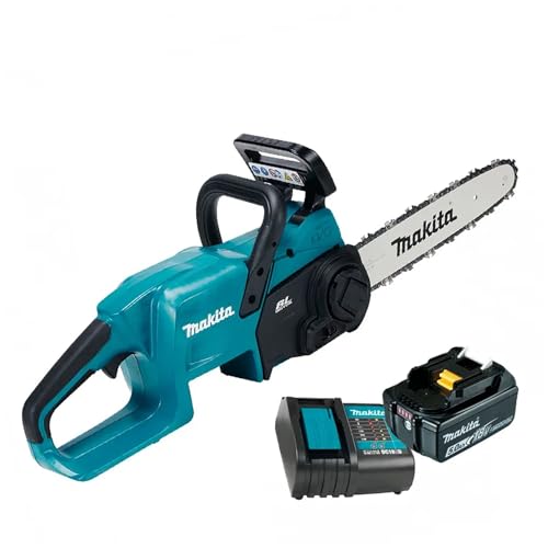 Motosserra a Bateria 18V Sabre 12' com 1 Bateria 18V 5.0Ah e Carregador Bivolt DC18SD Makita DUC307ZC