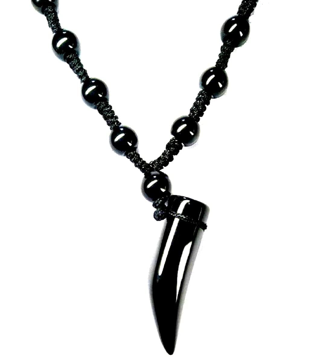 Men Beadded Chain- Black Tusk thread Crystal Beads chain Dori with Premium beaded with Black Crystal Glass Pendant for Boys/Men-image-20