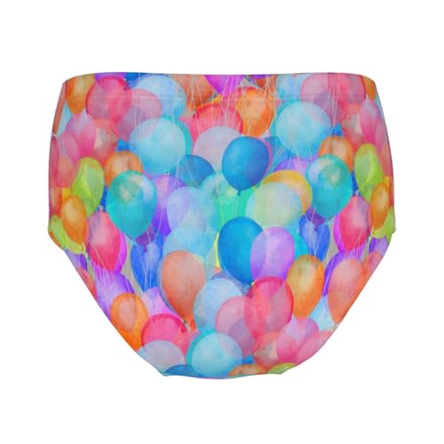 Watercolor Rainbow Air Balloon Girls' Underwear Soft Cotton Little Girls Panties Comfort Briefs2