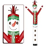 GOODENY 20FT Tall Snowman Inflatable Tube Man (18''Diameter) Wacky Wavy Dancing Guy for Outdoor Decoration Advertising Business Promotion - Christmas Theme (Blower Not Included)