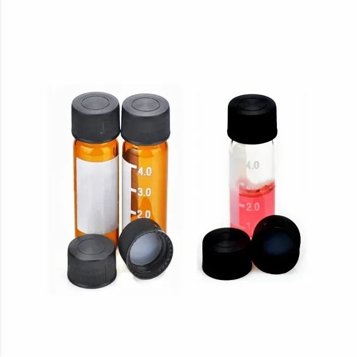 Tappi for fiale for cromatografia con setti in PTFE/silicone bianco - Tappi solidi in polipropilene da 4 ml (confezione da 100)