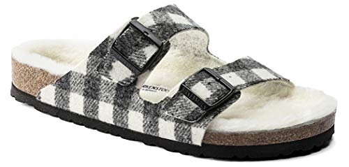 Birkenstock Herren Arizona Shearling Sandalen, Wei e Wolle, 40 EU