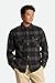 Brixton mens Bowery L/S Flannel Button Down Shirt, Black/Charcoal, Large US
