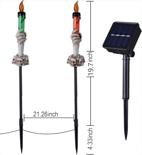 ILLUMINEW Halloween Decorations Outdoor, Solar Pathway Lights, 10 Pack - image 2