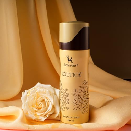 Image of Ramsons - EXOTICA Deodorant Spray | 200 ML | Body Perfume For Women | TN - Plum, Peach, Orange Blossom, Leafy Green | MN - Honey, Jasmine, Rose, Lily of the valley | BN - Vanilla, Woody