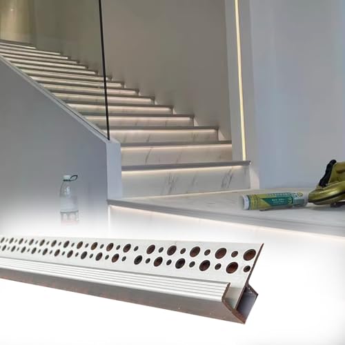 Borde De Ajuste Para Tiras De Luces, Juego De 5 Modelos De Canal De Nariz De Escalera De 10 LED, Iluminación De Borde De Escalón(18mm5pack,170cm/67in)