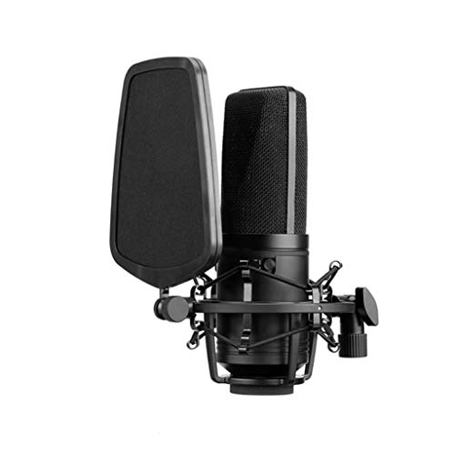 MVUYO Large Diaphragm Condenser Microphone 3 Polar Pattern Low-Cut Filter for Podcaster Studio Audio Video Record