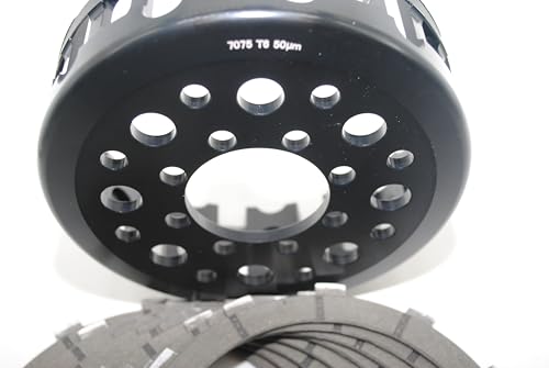 NEU Kupplung Kupplungskorb Alu 7075 Set 1098 M1100 1100 Hyper 1534A Newfren Kupplungsscheibe für Ducati, schwarz