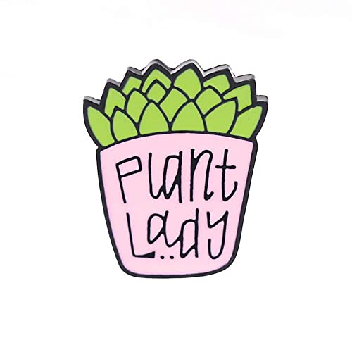 Opiniones y reviews de Plantas suculentas precio los más recomendados. 37 Broche esmaltado con texto en inglés «Lady Cartoon Planta suculenta» para decoración de ropa, excelente agradable y profesional, M, Plástico, Sin piedras preciosas