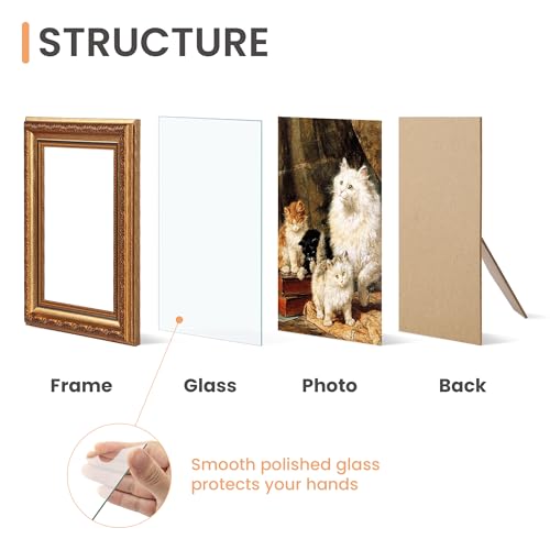 Image of upsimples Vintage 5x7 Picture Frame, Antique Bronze and Black Frames 2 Pack