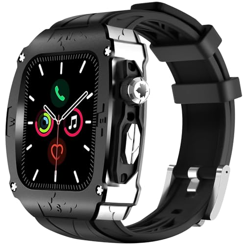 OOULOVE �R���p�`�u�� Apple Watch�o���h 44mm 45mm �o���hSeries 8/7/6/SE/5/4�Ή� �t�b�f�S����̌^ ���X�e�������X�|�P�[�X�t�� �ϏՌ��ی�J�o�[ �j���p �X�|�[�c �X�|�[�c�v���E�H�b�` �ȒP����