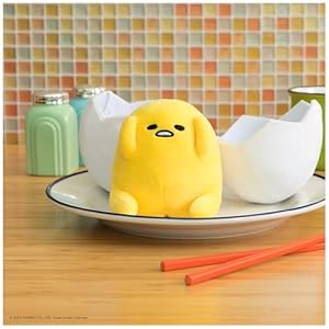 GUND Sanrio Gudetama The Lazy Egg Stuffed Animal Gudetama in Eggshell Plush Toy for Ages 1 and Up 5
