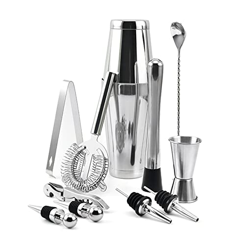 Magicorange - Kit de cócteles, 11 piezas, juego de cócteles, 750 ml, kit de barman de acero inoxidable, con accesorios, regalo de cóctel para bar, fiesta, boda, celebración Cover