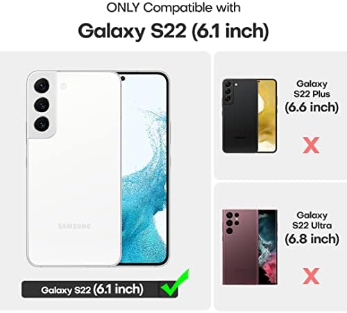 TOCOL 5 in 1 for Samsung Galaxy S22 Case 6.1 Inch, with 2 Pack Screen Protector + 2 Pack Camera Lens Protector, Translucent Matte Back [Military Grade Protection] Shockproof Slim for S22 Case, Green