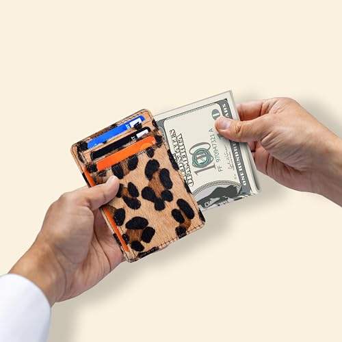 Image of Oak Leathers Slim Card Holder Leather Wallet - RFID Blocking Men Women