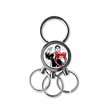 Merkmal: Metall DIYthinker Rotbuch Rucksack Hat Study China Red Edelstahl-Metall Schlüsselanhänger Ring-Auto Keychain Keyring Clip Geschenk