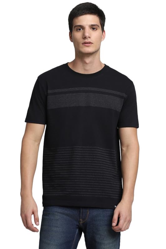 Image of Dennis Lingo Men's Cotton Solid Round Neck Slim Fit T-Shirts