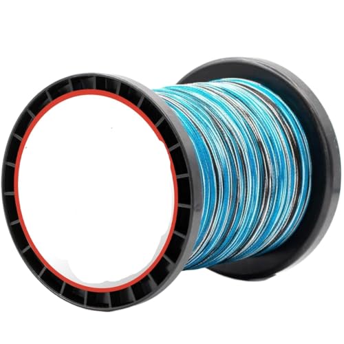 Braided Fishing Line X4 Braid Fishing Line Strong 4 Strands Multifilament 300/1000M Braided All for Fish Carp(Blue Camo,500M-1.0-18LB)