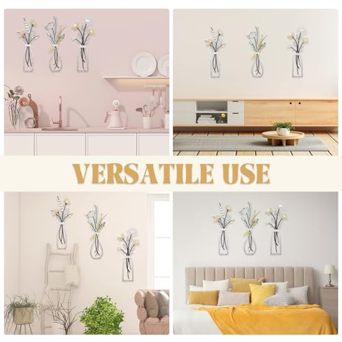 Décoration murale en métal design : triptyque floral rustique Diakey