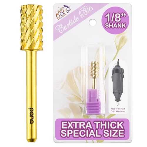 PANA 1/8" Large Flat Top Safety Carbide Nail Drill Bit miniatura 1