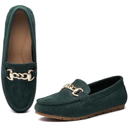 Image of ABEJOJO Women's Loafer Shoes, Comfortable Slip on Casual Flat Penny Shoes for Walking, Driving, Dressy