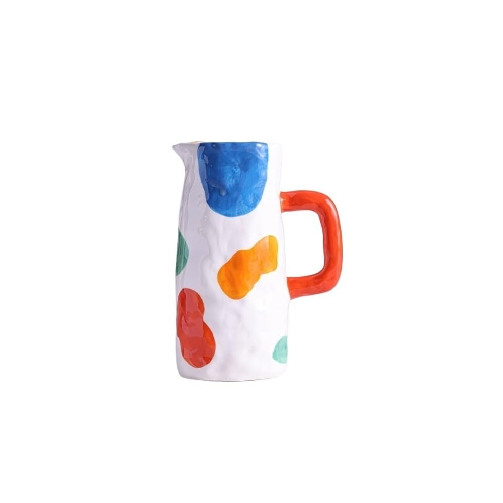 flower vase Colorful Pattern Ceramic Vase Hotel Furniture Kettle Shape Flower Arrangement
