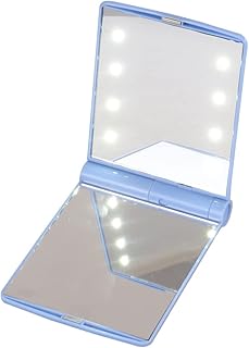 Espejo plegable LED para maquillaje, espejo d...