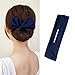 4 Pieces Hair Bun Maker, Flexible Hair Bun,Doughnut Hair Bun Hairstyle, Lazy Hair Curler Bun Clips, French Hairstyle, Hair Accessories for Women & Girls Kids (Black, Beige,Navy Blue, White Dots)