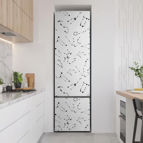 Sticker frigo 60x205 cm cache rayures motif constellation - 3