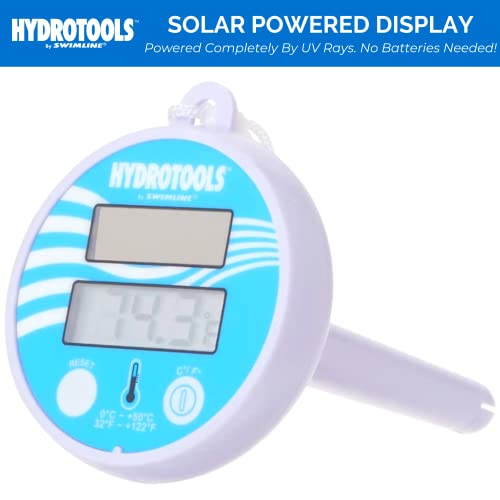 Hydrotools By Swimline Solar Powered Digital Lcd Thermometer Large Floating Easy Read For Water Temperature Shatter Resistant With String For Outdoor And Indoor Swimming Pools Spas Ponds Bathtubs #TOP13