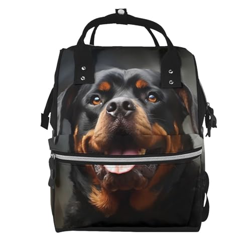 Sac à dos à langer multifonction noir grand format pour bébé