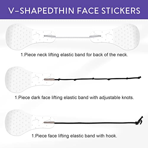 Moskila Face Lift Tape, Instant Face Tape Lifting Invisible With Strings, High Elasticity Face Tape For Hiding Facial Wrinkles, Sagging Face Tightening & Double Chin Reducing (90 Pcs) #TOP5