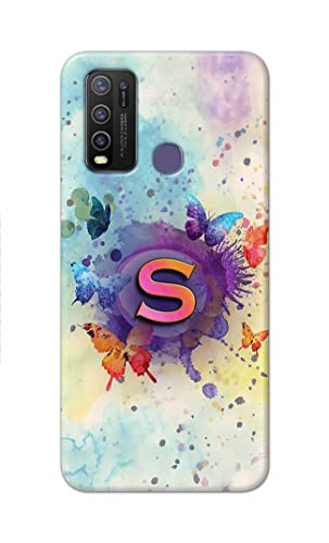 Image of PRINTFIDAA� Printed Hard Back Cover Case for Vivo Y50 Back Cover (Alphabet S) -2808