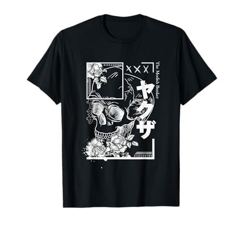 Urban Grunge Skull Harajuku Clothing Japanese Aesthetic Maglietta