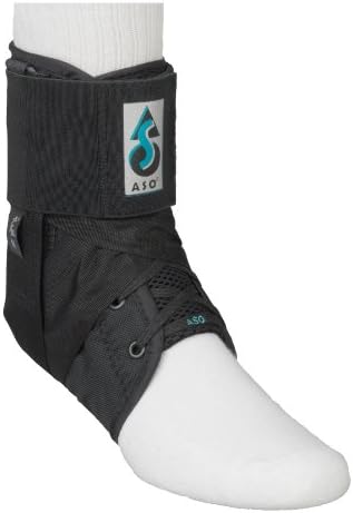 ASO Ankle Stabiliser with Plastic Stays, Black, Large