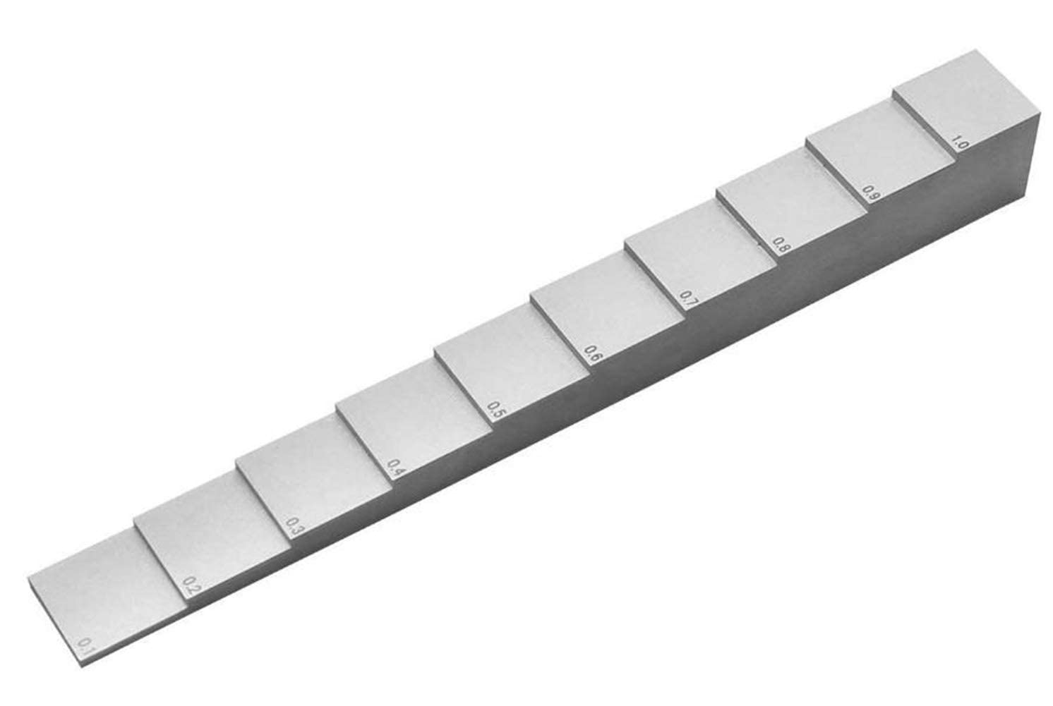 Ultrasonic Calibration Blocks 10 Step 0.1'' 0.2'' 0.3'' 0.4'' 0.5'' 0.6'' 0.7'' 0.8'' 0.9'' 1'' Test Calibration Block for Ultrasonic Thickness Gauge Thickness and Linearity in NDT Testing with