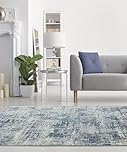Lord of Rugs Orion Abstract Rug for Bedroom Living Room Rug Shiny Metallic Gold & Silver Effects Carpet Large 160x230cm (5'3''x7'7'') Blue OR04