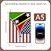 Saint Kitts and Nevis America Flag Printed Zipper Leather Journal for Men Women 100 Pages A5 Ruled Notebook Lined Notepad for Writing Note Taking Travel Diary for Teachers Students College