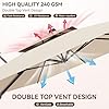 Jentafix 10x13 FT Patio Umbrella, Large Cantilever Rectangular Double Top Heavy Duty Offset Umbrellas with 360° Rotation, Outdoor shade for Garden Deck Pool Patio, Beige
