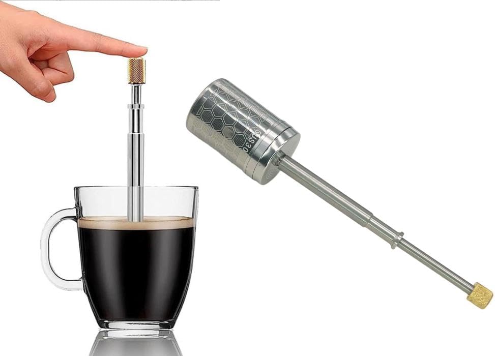 3-in-1 portable french press Coffee & Tea Maker for Hot, Iced & Cold Brew | Compact Travel, Camping, Home Use