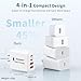 USB C Charger Block 40W, 2Pack 4-Port Type C Fast Charging Blocks PD USBC Plug Adapter + QC USB Wall Charger Cube Multiport Brick Compatible with iPhone 16 15 14 13 12 11 Pro Max XS, Samsung