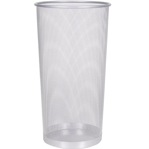 CABLEPELADO Paragüeros de Malla Metálica, Soporte para Paraguas de Malla metálica, Porta Paraguas, Recipiente para Paraguas, Paragüero metálico de Malla, Altura 50 cm y diámetro 26 cm, Color Plateado