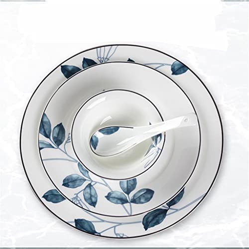 Ensemble de vaisselle en céramique floral complet avec plats de restauration - 5