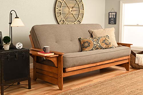 Kodiak Furniture Phoenix Futon Set, Full, Linen Stone