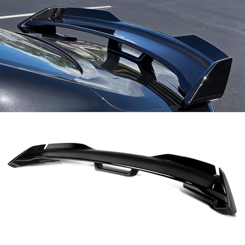 GCKAE for Mustang Rear Wickerbill Spoiler Set Compatible with 2024 2025 Ford Mustang EcoBoost GT Dark Horse Style Rear Trunk Spoiler Wing Wicker Bill （Gloss Black） by GCKAE - Used condition - US$141.77