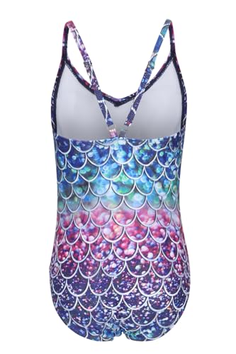 Image of Girls One Piece Swimsuits Hawaiian Floral Bathing Suit for Kids Adjustable Straps Swimwear 3-16 Years